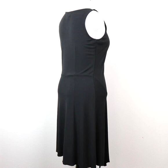 Vintage Ann Taylor LOFT Size 14 Dress Asymmetrical Waistline Black - Picture 5 of 12